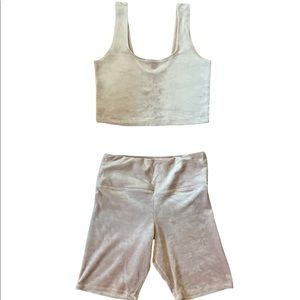 Colsie velour set-mauve/pink color. XL top Large bottom